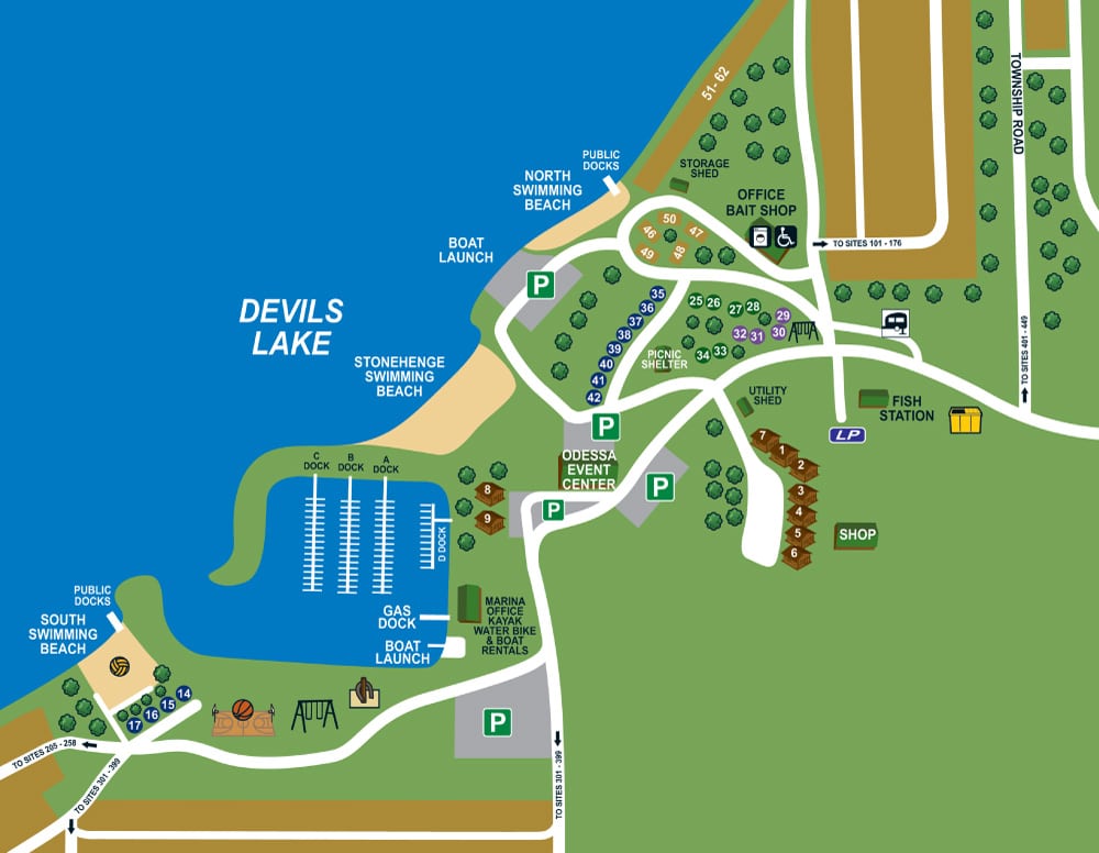 Map of Eastbay Campground